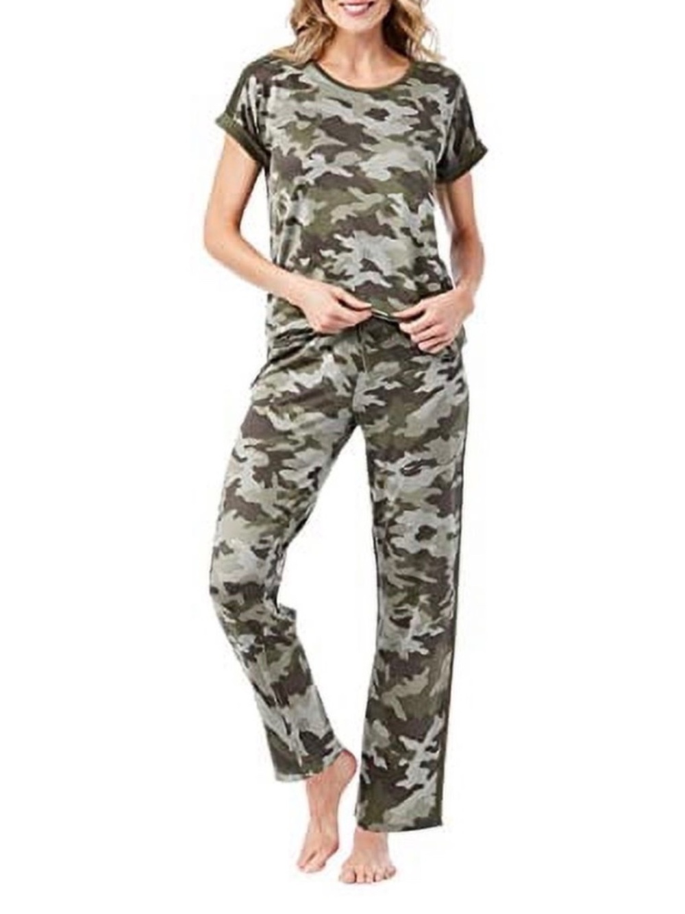 EUC Women’s Lucky Brand Three Piece Camo Lounge Set Size Large